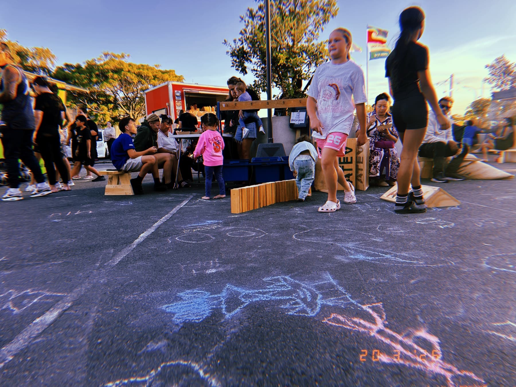 Chalk and golden hour