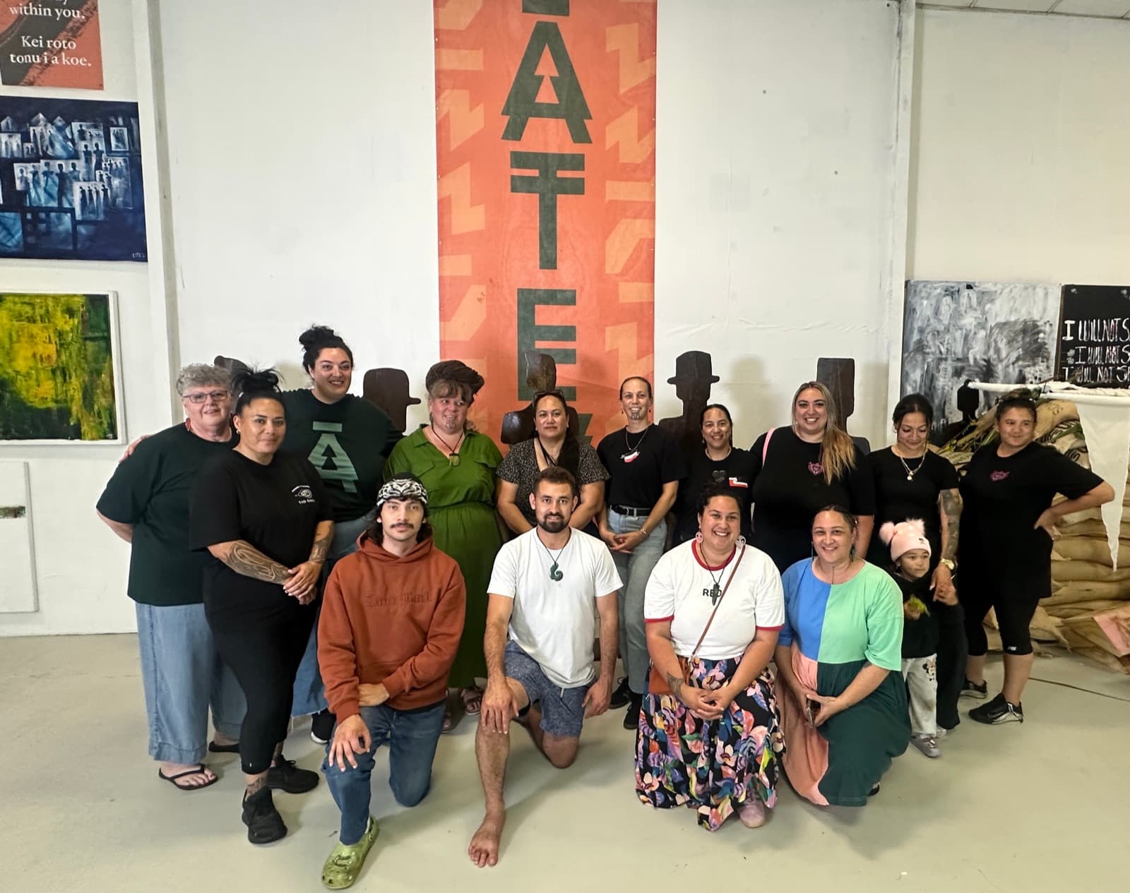 The crew, on the ātea